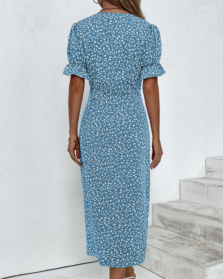 Giselle | Vestido Floral con Cuello en V