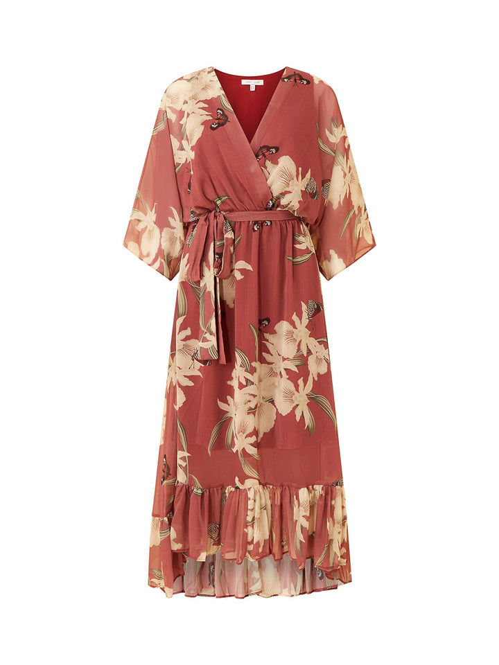 YASMINE™ - Elegante vestido kimono midi