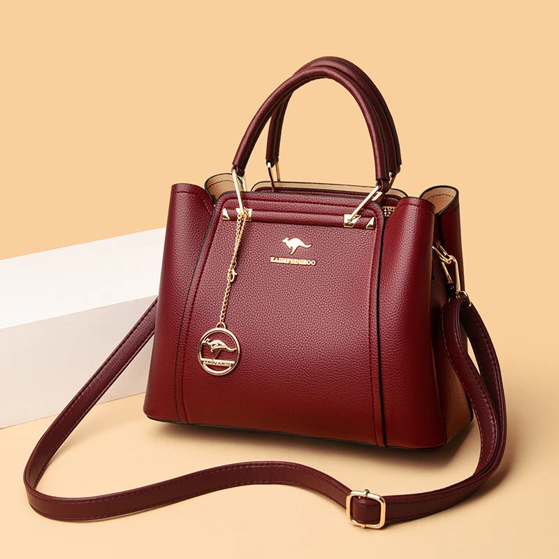 Bolso de Hombro de Piel Suave para Mujer