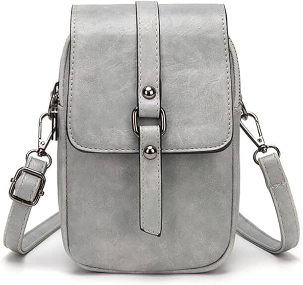 Bolso de mano multifuncional de cuero suave para mujer