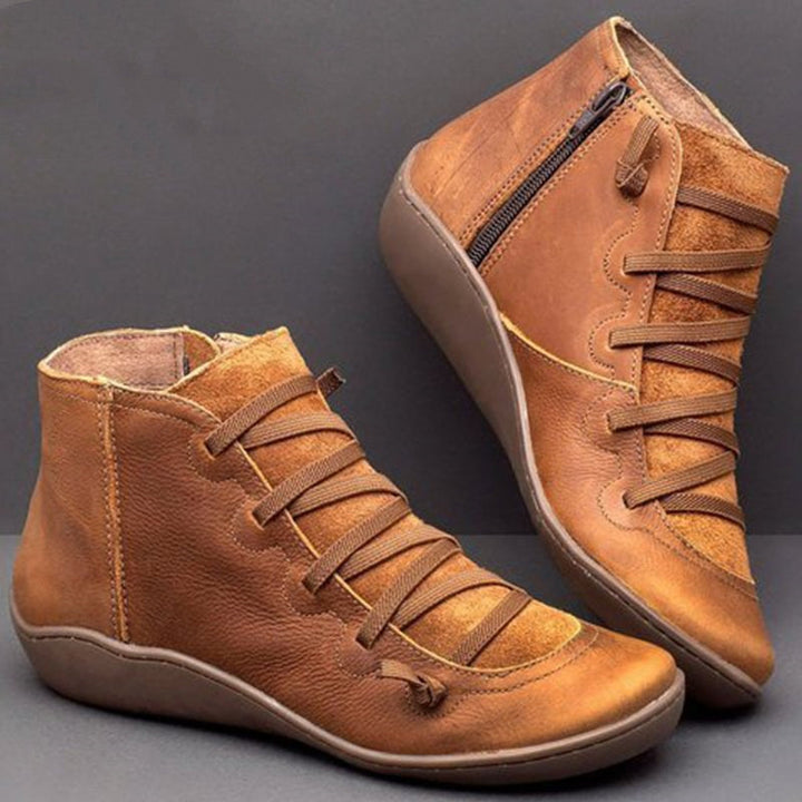 Rosalee - Botas de cuero cómodas con soporte para el arco del pie