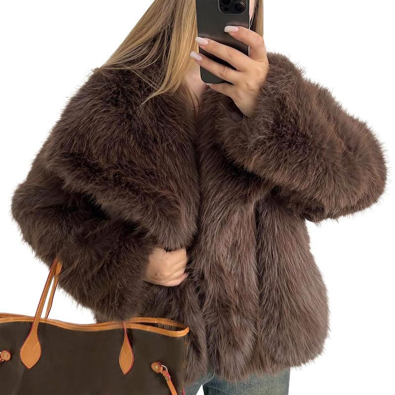 LAURENCE™ - Abrigo corto de piel sintética de moda para otoño e invierno