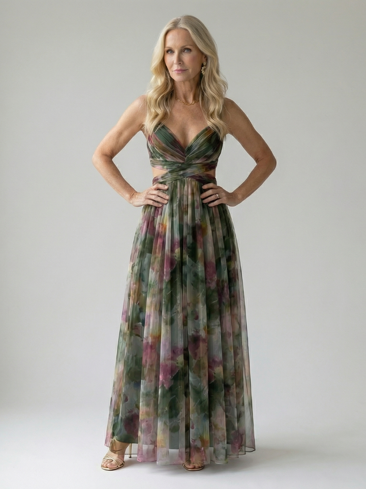 Isel | Maxivestido suave cruzado