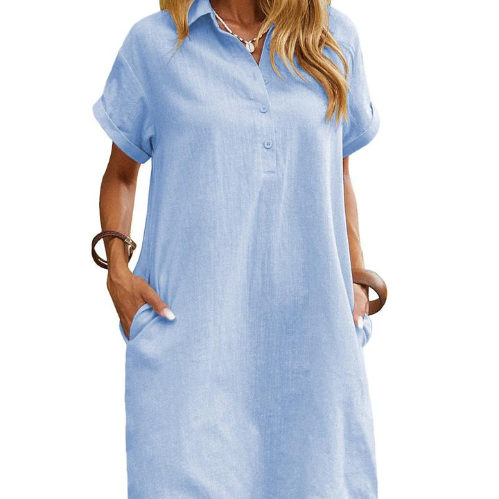 MAREN™ – Vestido de verano de manga corta y corte relajado