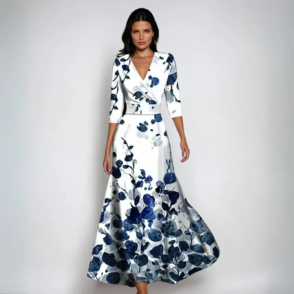 Eliana™ | Vestido Floral Elegante Línea A
