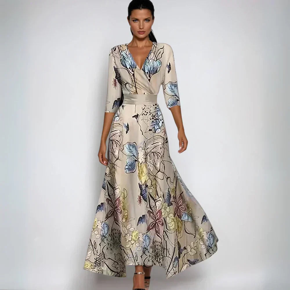 Eliana™ | Vestido Floral Elegante Línea A