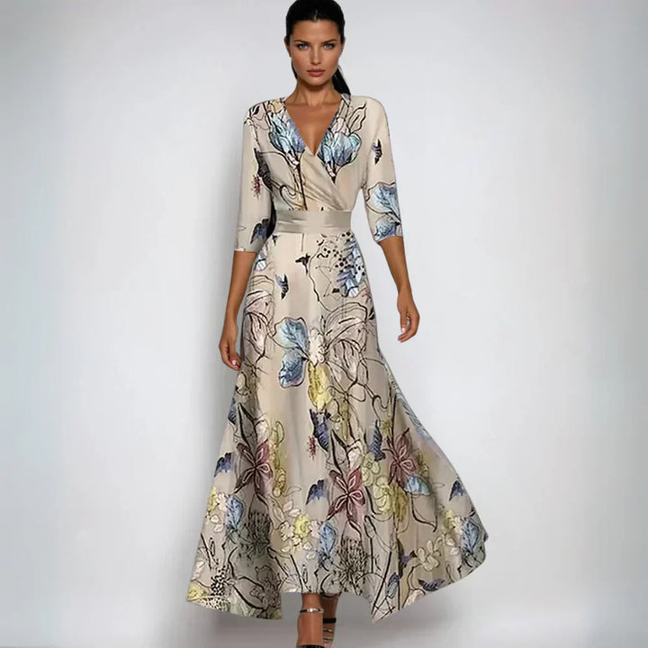 Eliana™ | Vestido Floral Elegante Línea A