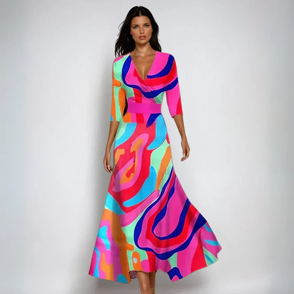 Eliana™ | Vestido Floral Elegante Línea A