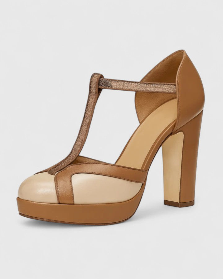 Ewa Tacones Cómodos - Marrón Claro