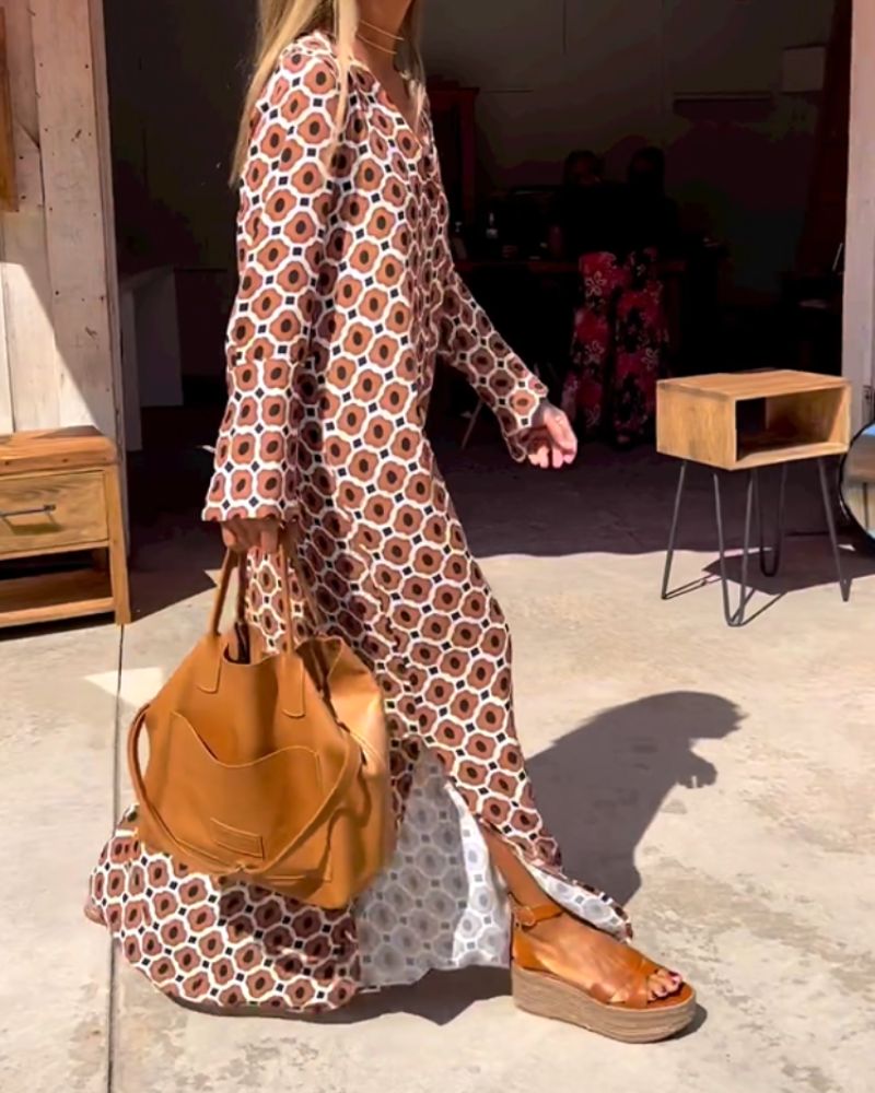 Chels - Vestido que Disimula la Barriga - Marrón