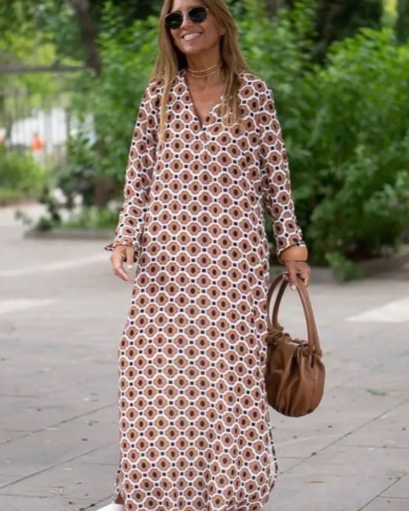 Chels - Vestido que Disimula la Barriga - Marrón