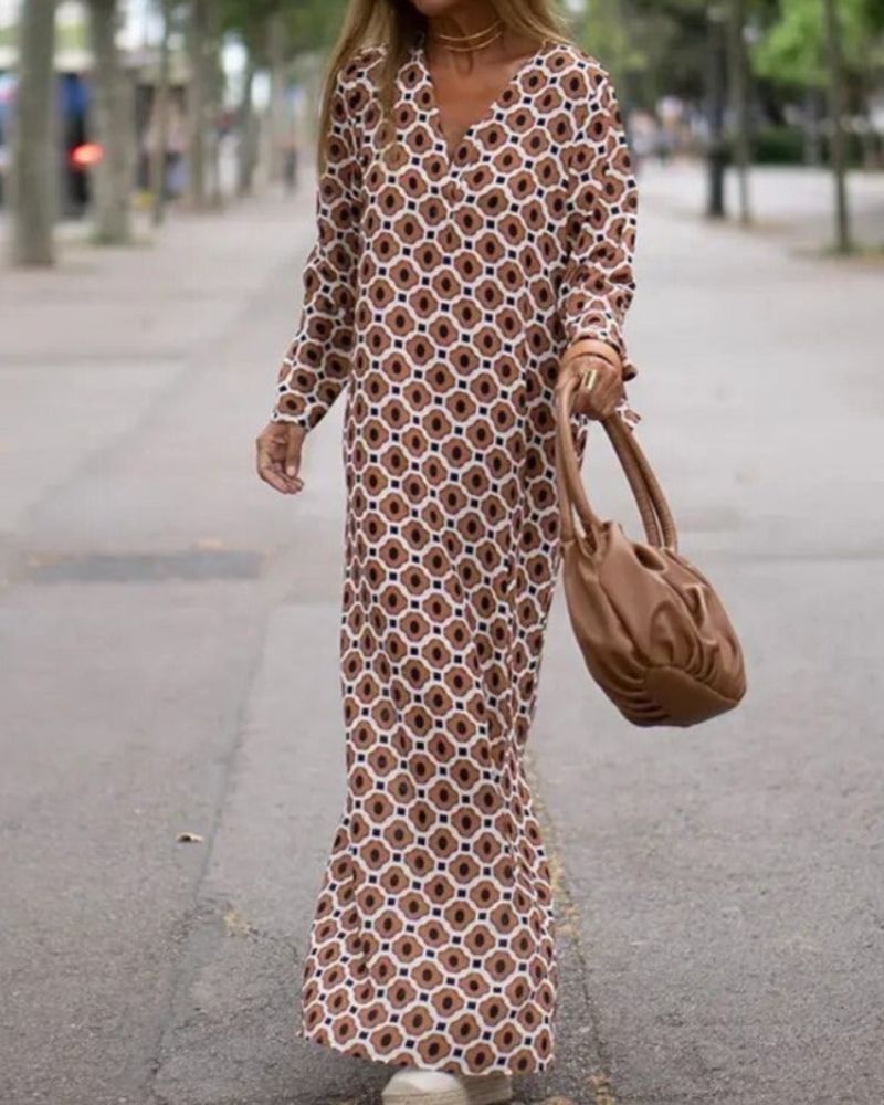 Chels - Vestido que Disimula la Barriga - Marrón