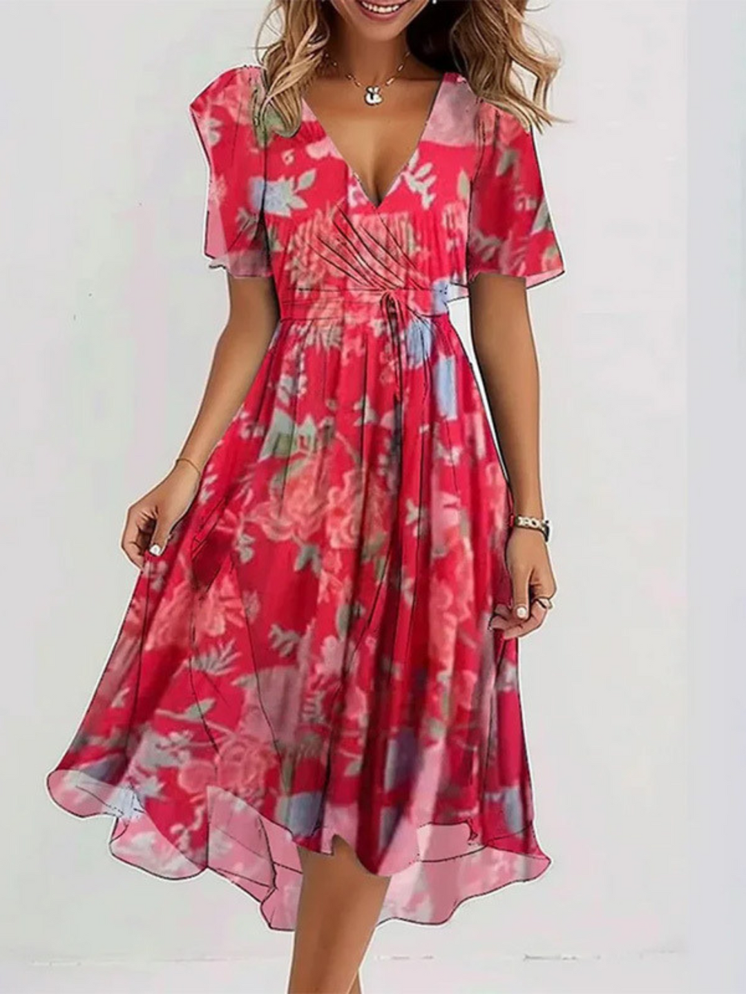 LAVINA™ – Vestido Midi Bohemio Vibrante