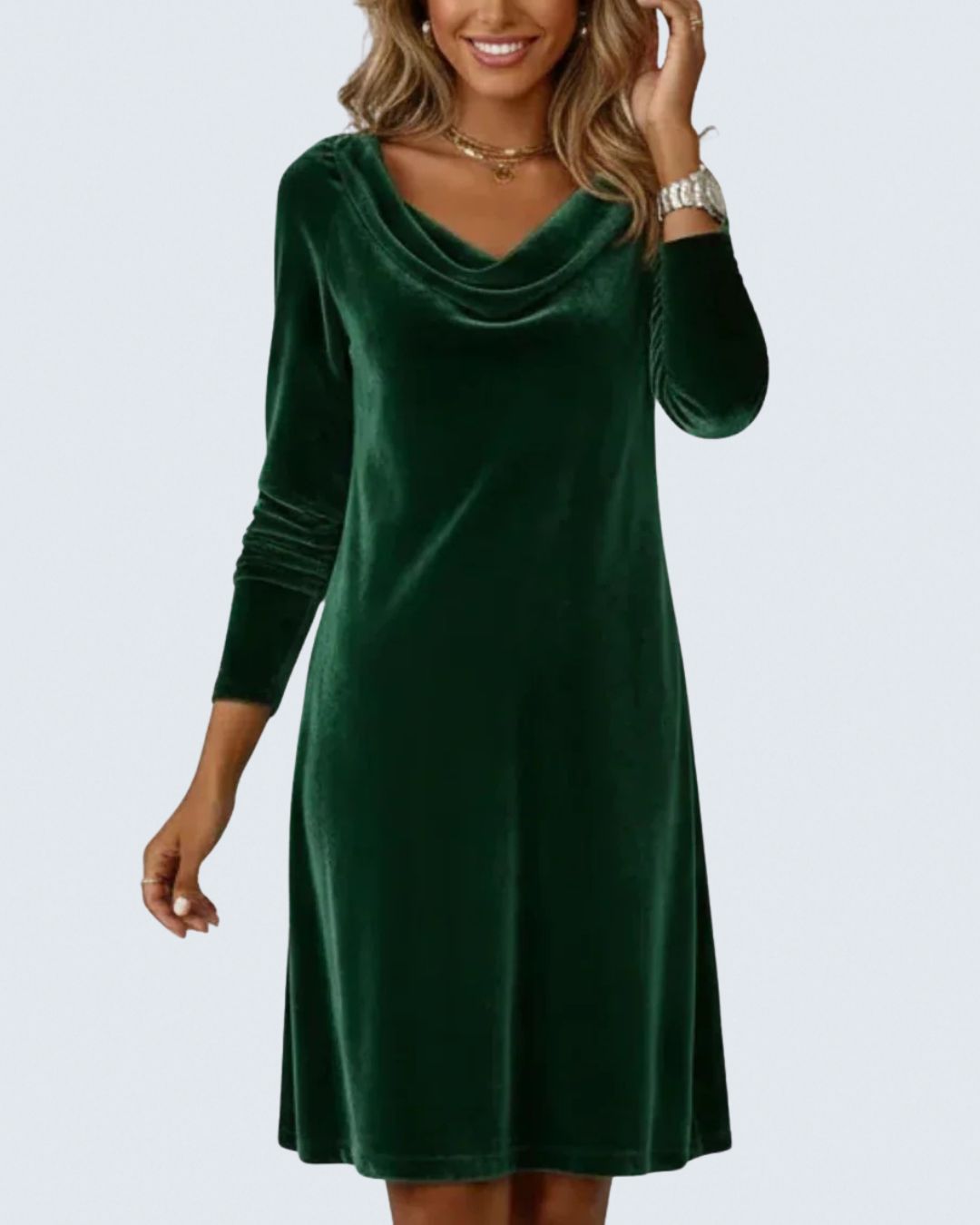 Serena | Vestido de terciopelo de corte holgado