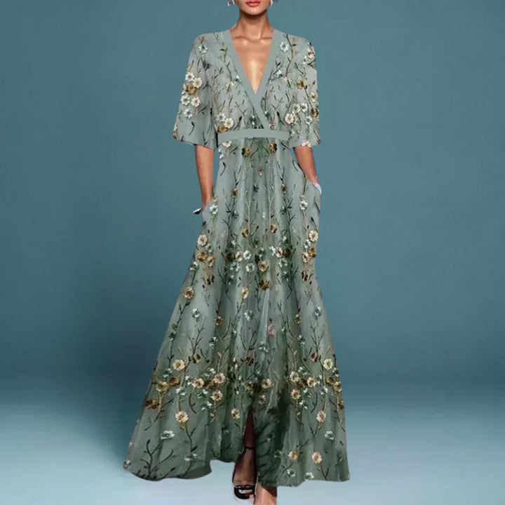 Hazel | Vestido Floral Cruzado Elegante