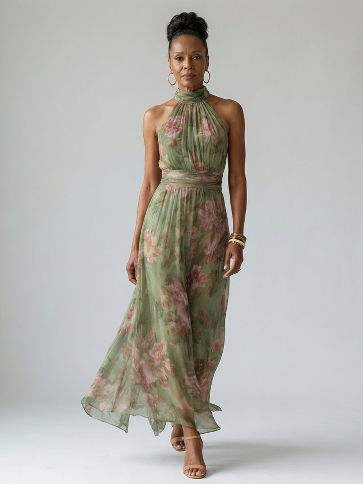 Mirelle | Vestido Midi Halter Floral