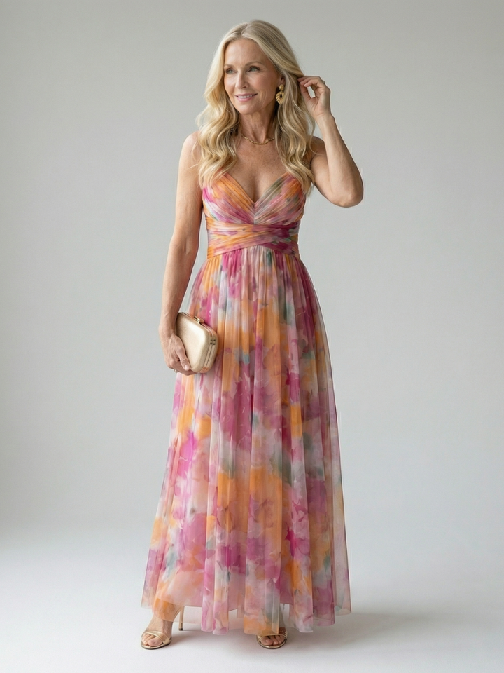 Isel | Maxivestido suave cruzado