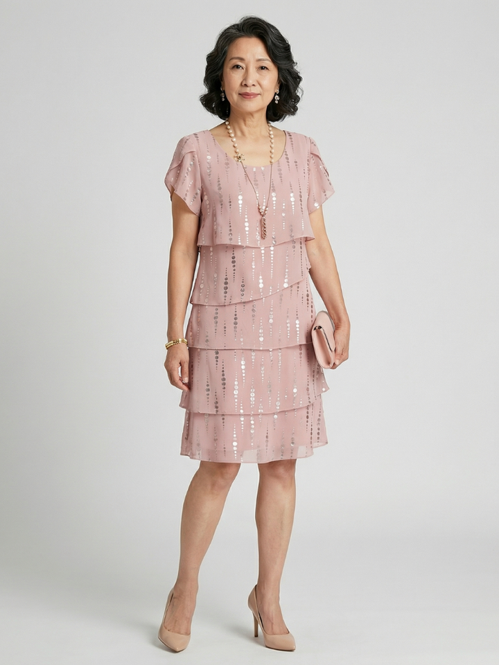 Makena | Polka Dot A-line Knee-Length Dress