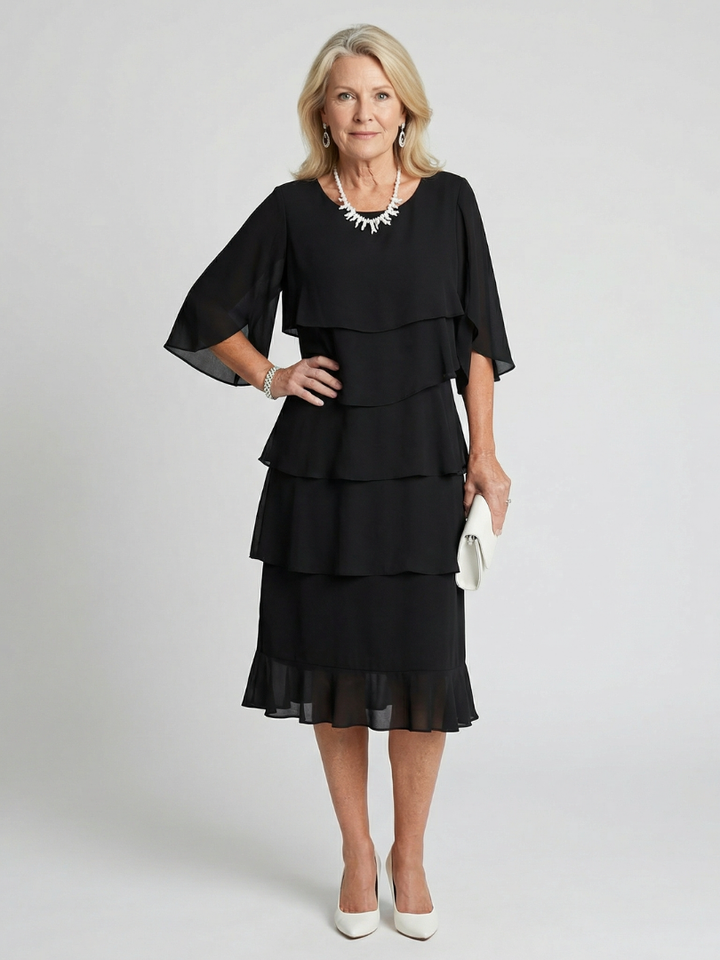 Brent | Tiered Ruffle Midi Dress