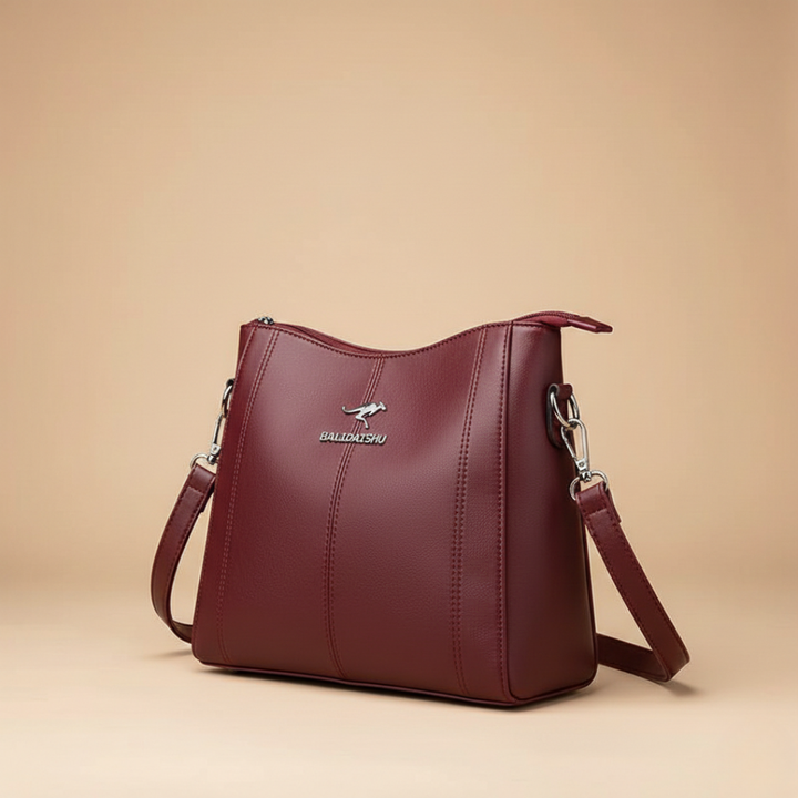 Bolso tote y bandolera de piel bordado elegante para mujer