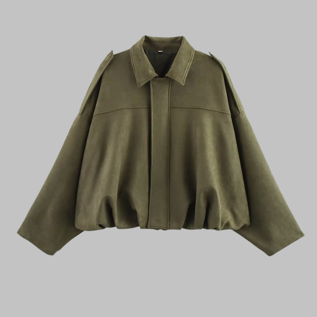 GIGI™ - Chaqueta urbana extragrande vintage con cremallera