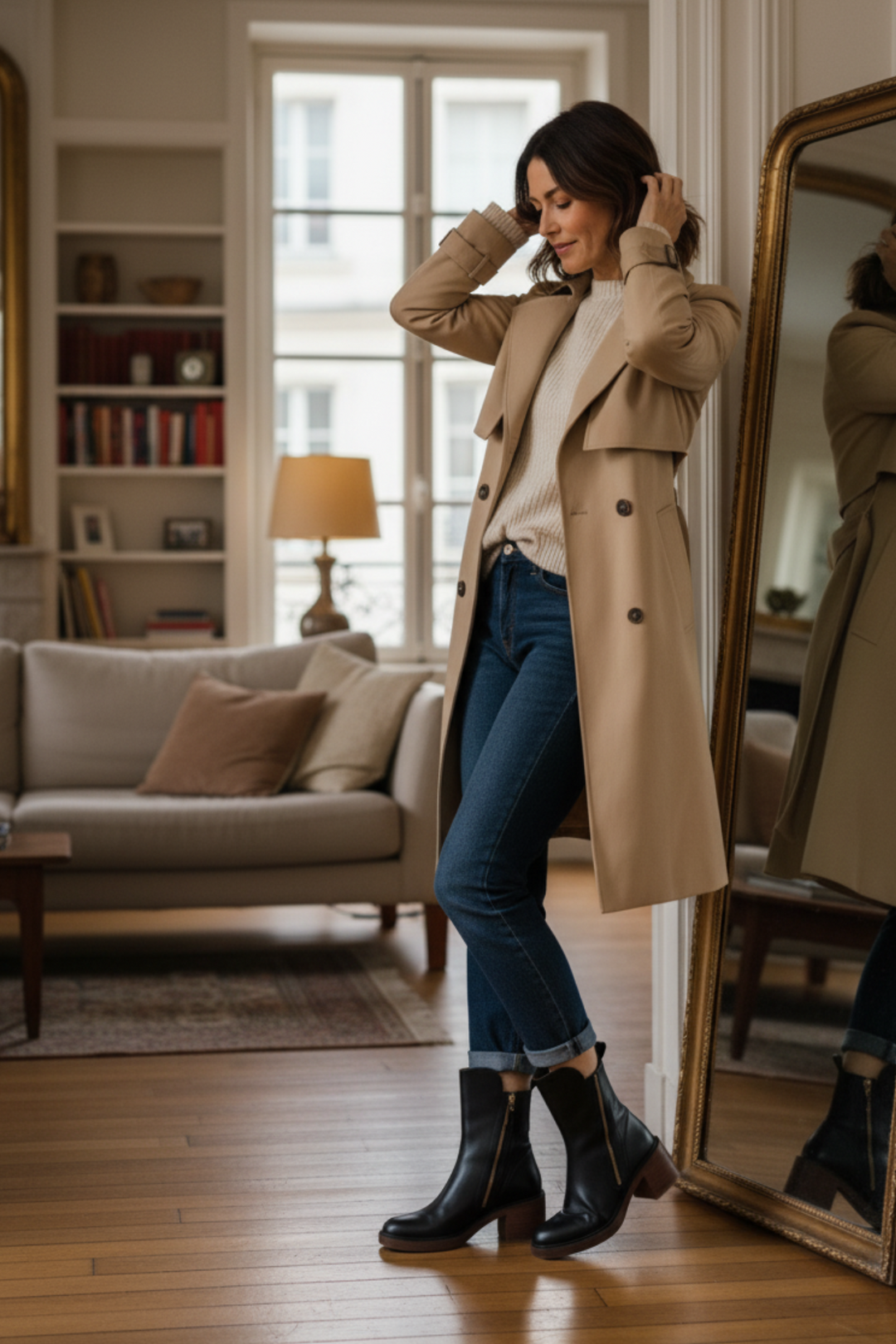 Helara - Botas de cuero negro elegantes y cómodas
