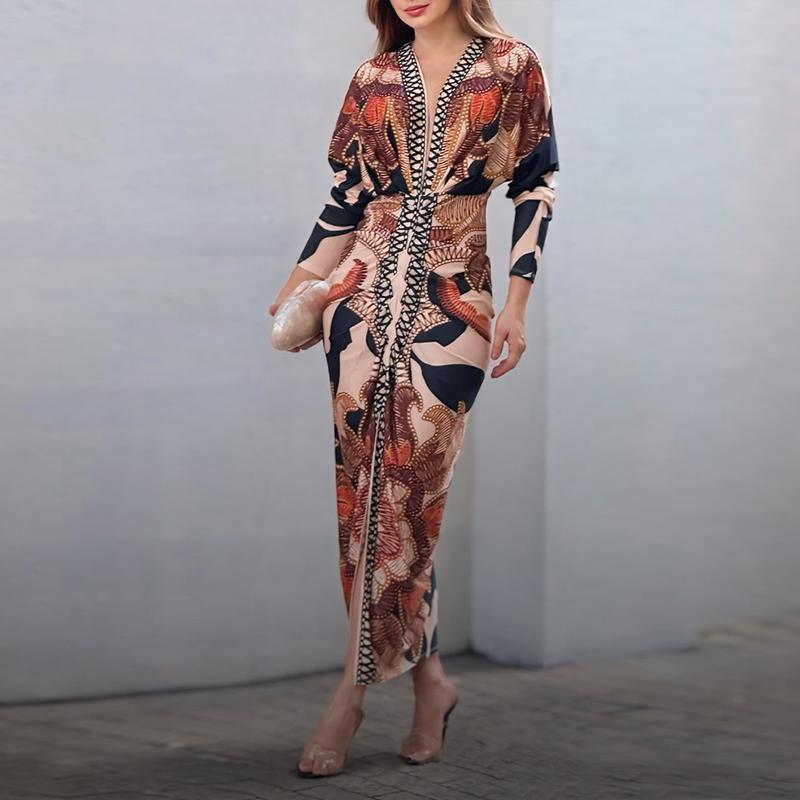 LUCIANA™ – Vestido midi elegante casual de manga corta