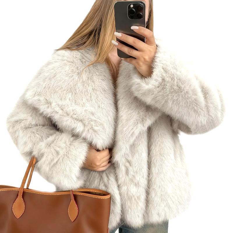 LAURENCE™ - Abrigo corto de piel sintética de moda para otoño e invierno