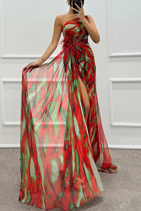 Lorna | Vestido Drapeado Vibrante