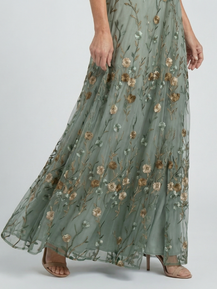 Selora | Vestido maxi Halter Bloom Flow
