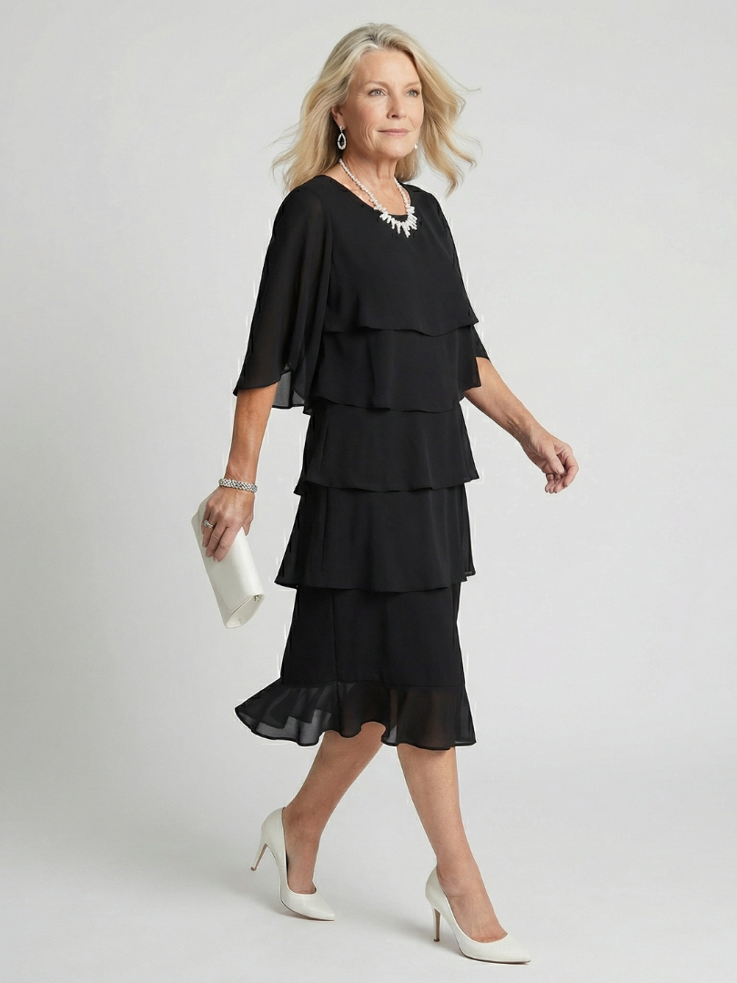 Brent | Tiered Ruffle Midi Dress