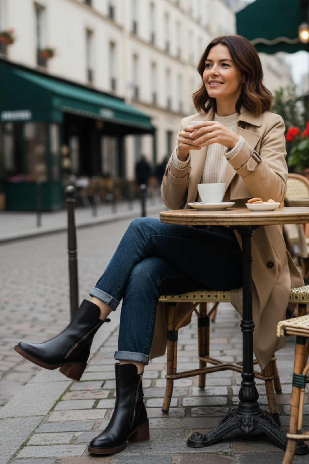 Helara - Botas de cuero negro elegantes y cómodas
