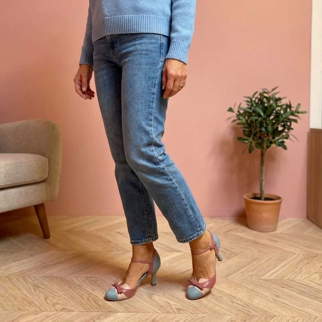 Sandalias Ortopédicas Vintage - Azul empolvado (más vendido)