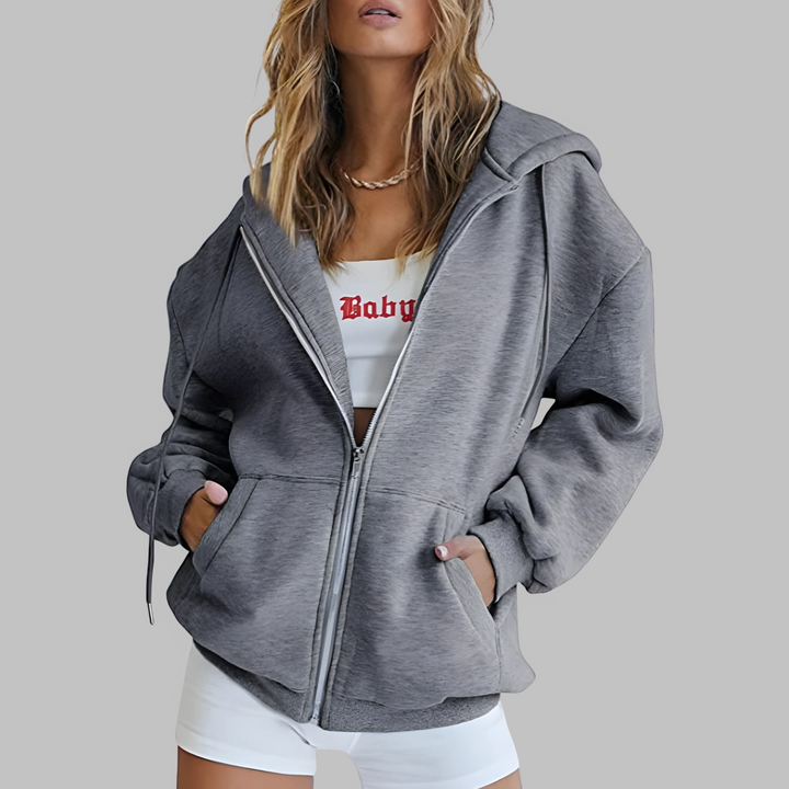 LILMA™ - Chaqueta con capucha extragrande con cremallera clásica