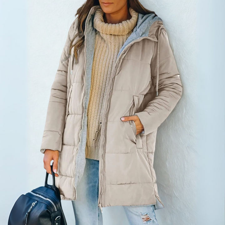 YILA™ - Chaqueta de Plumón Acolchada con Capucha Informal