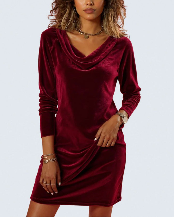 Serena | Vestido de terciopelo de corte holgado