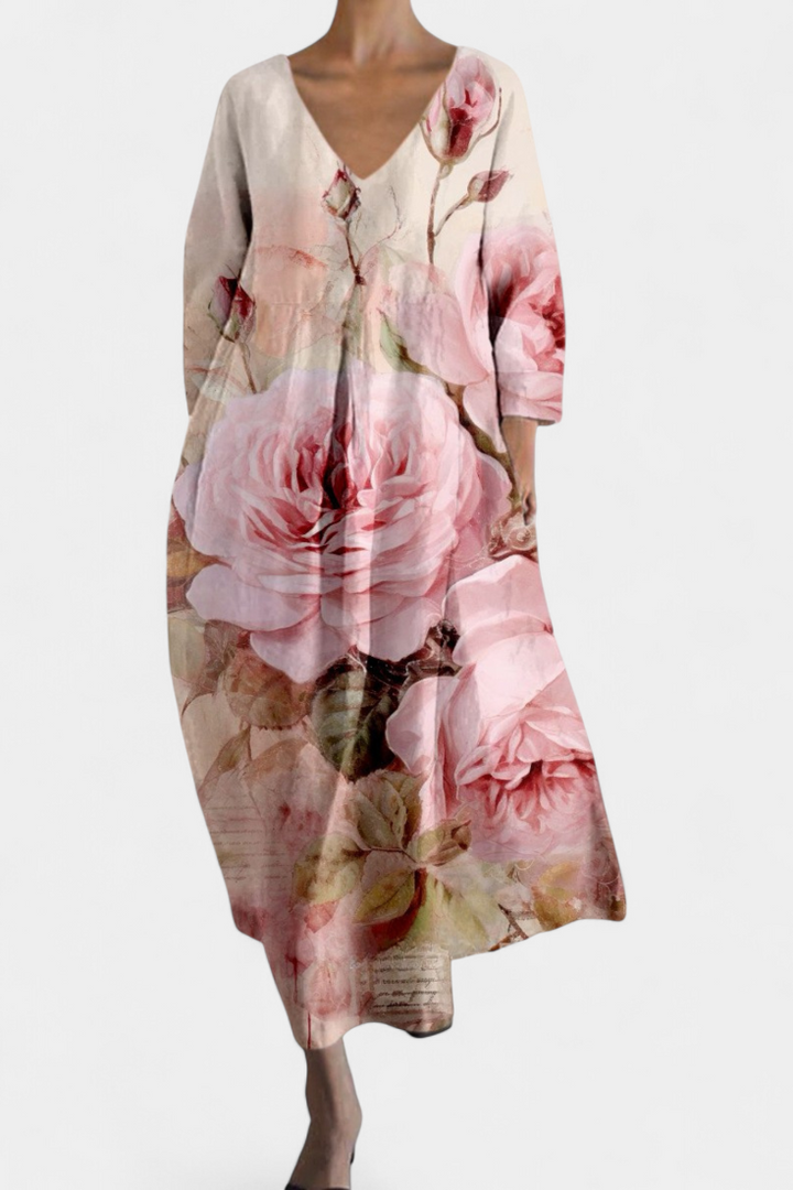 Isalinde | Vestido cómodo con cuello en V