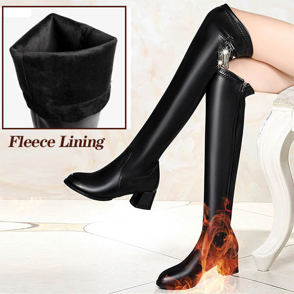Kaelivr - Botines de piel cálidos para mujer