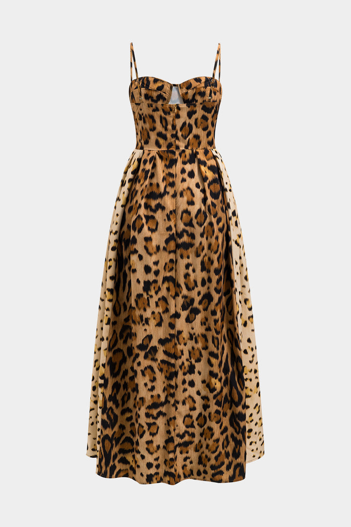 BIANCA™ - Vestido Midi Atrevido con Estampado de Leopardo