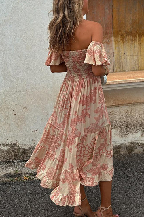 Romy | Vestido Midi Sin Hombros