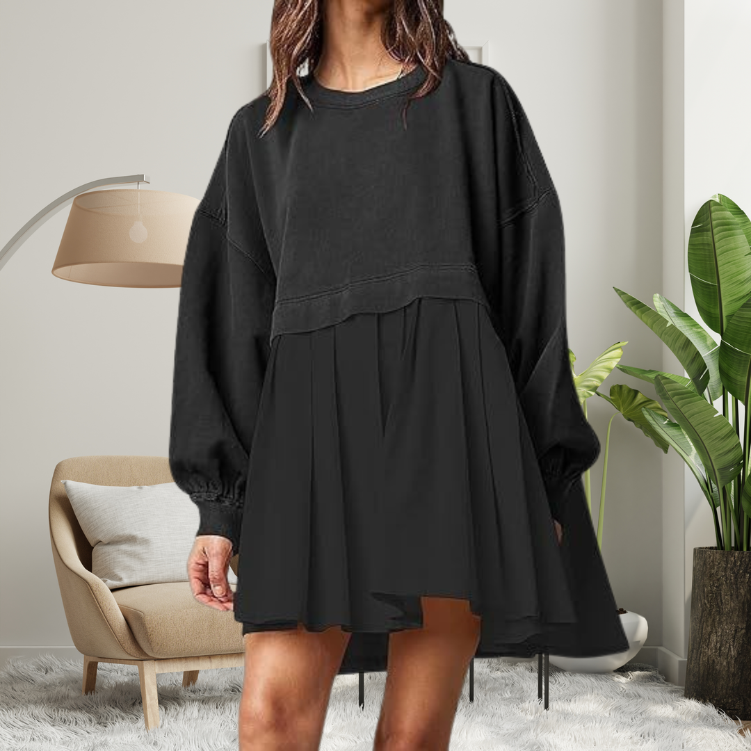 KARIYAH™ - Vestido midi de manga larga holgado y cómodo