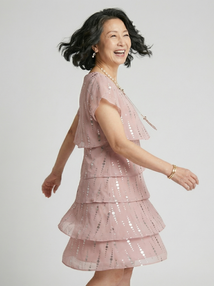 Makena | Polka Dot A-line Knee-Length Dress