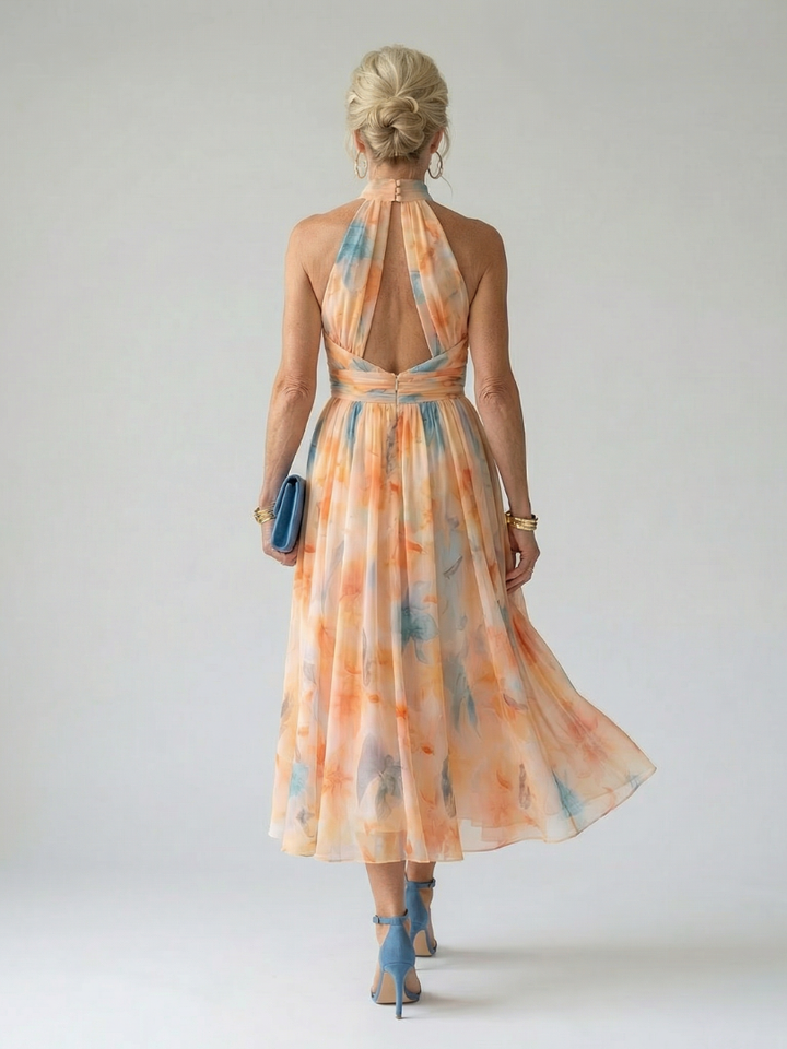 Elin | Vestido midi suave con cuello halter
