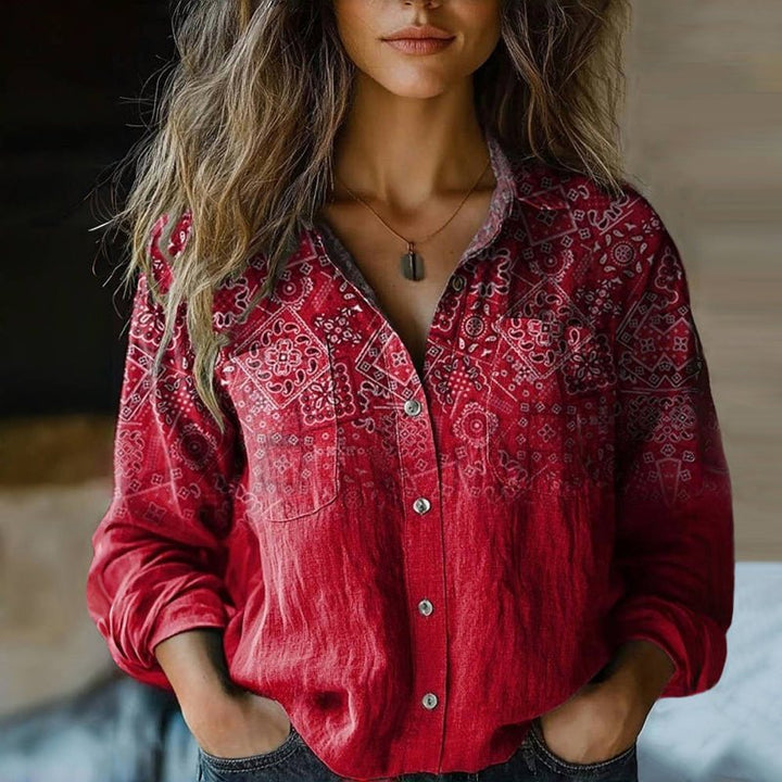 Blusa estampada vintage