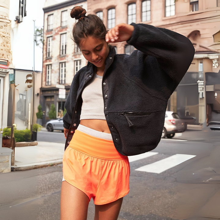 MANCY™ - Chaqueta Corta Casual con Botones
