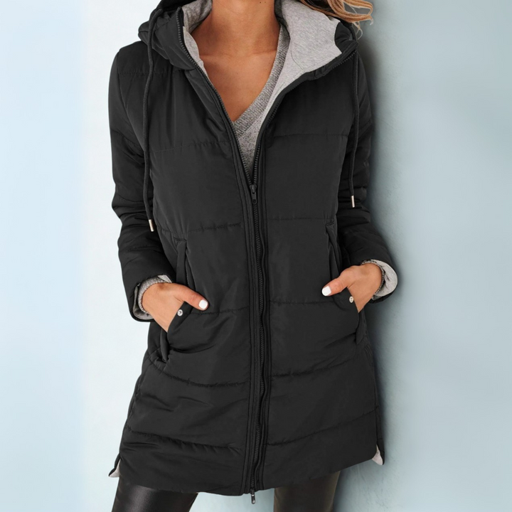 YILA™ - Chaqueta de Plumón Acolchada con Capucha Informal