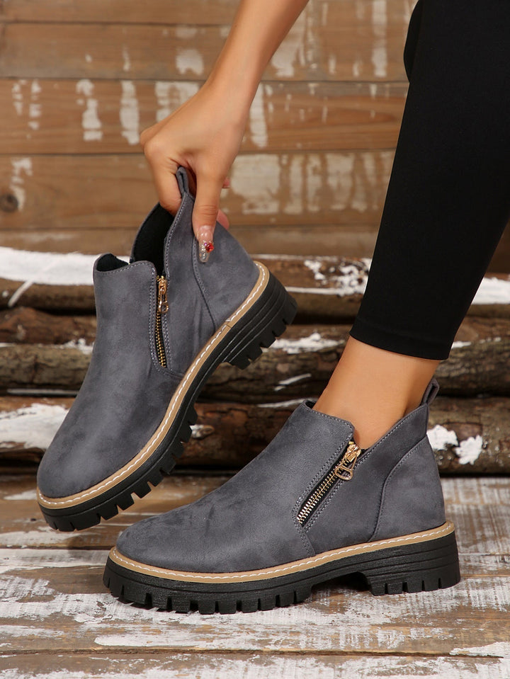Isanoria - Botines de mujer elegantes de ante cómodos