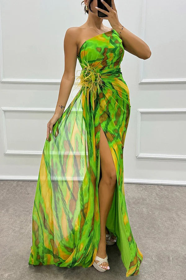 Lorna | Vestido Drapeado Vibrante