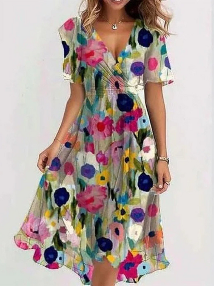 LAVINA™ – Vestido Midi Bohemio Vibrante