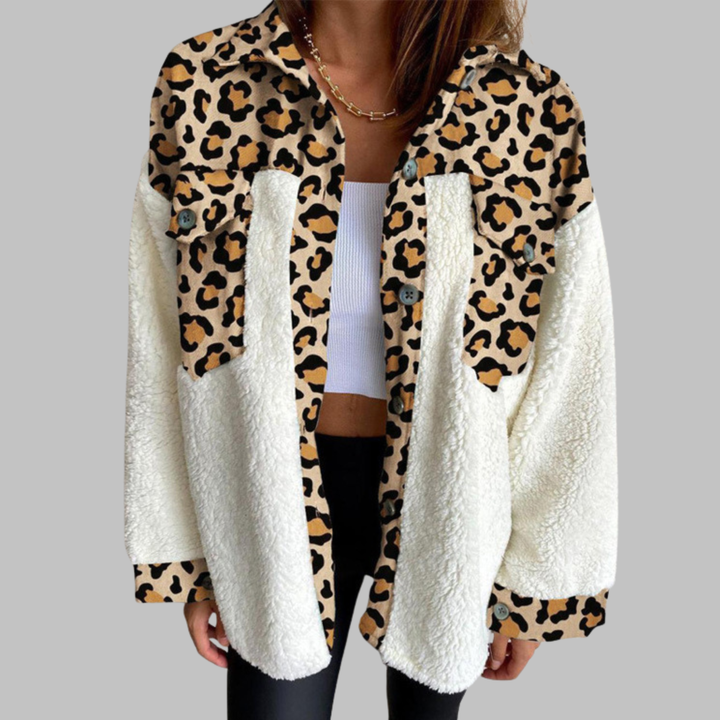 SUNNIE™ - Chaqueta a cuadros con botones y manga larga acogedora